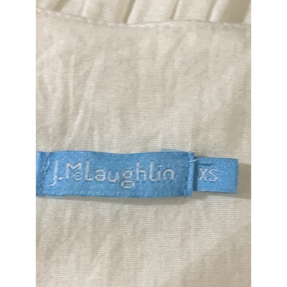 J. McLaughlin white maxi dress, smocking, peasantcore, extra small, prairie - Picture 8 of 9